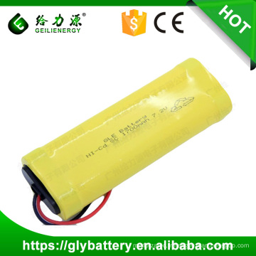 Batterie rechargeable de SC de 7.2V 1700mAh NICD pour la lumière de LED